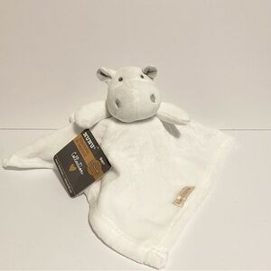 Blankets And Beyond Hippo Lovey White Security Plush Baby Cuddle Toy New Gift